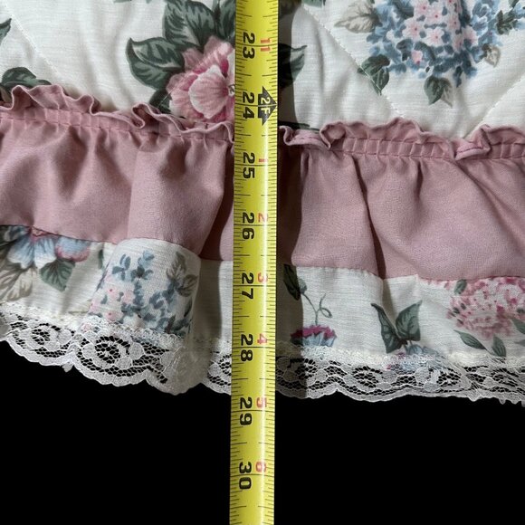 Vintage Floral Ruffled Pillow Shams 80s Cottagecore Granny Rose JCPenney USA - Picture 8 of 8